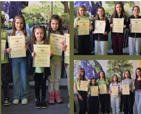 Нашите възпитаници бяха отличени с грамоти за своето творчество в конкурса "Коледна магия 2025", организиран от РБ "Сава Доброплодни".